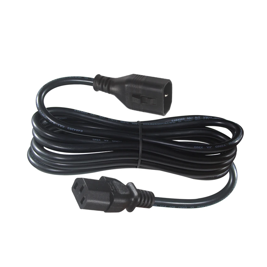 Computer Pdu Cable Bare End Heavy Duty 14Awg Power Cord 6 F Dual C13 to Locking C14