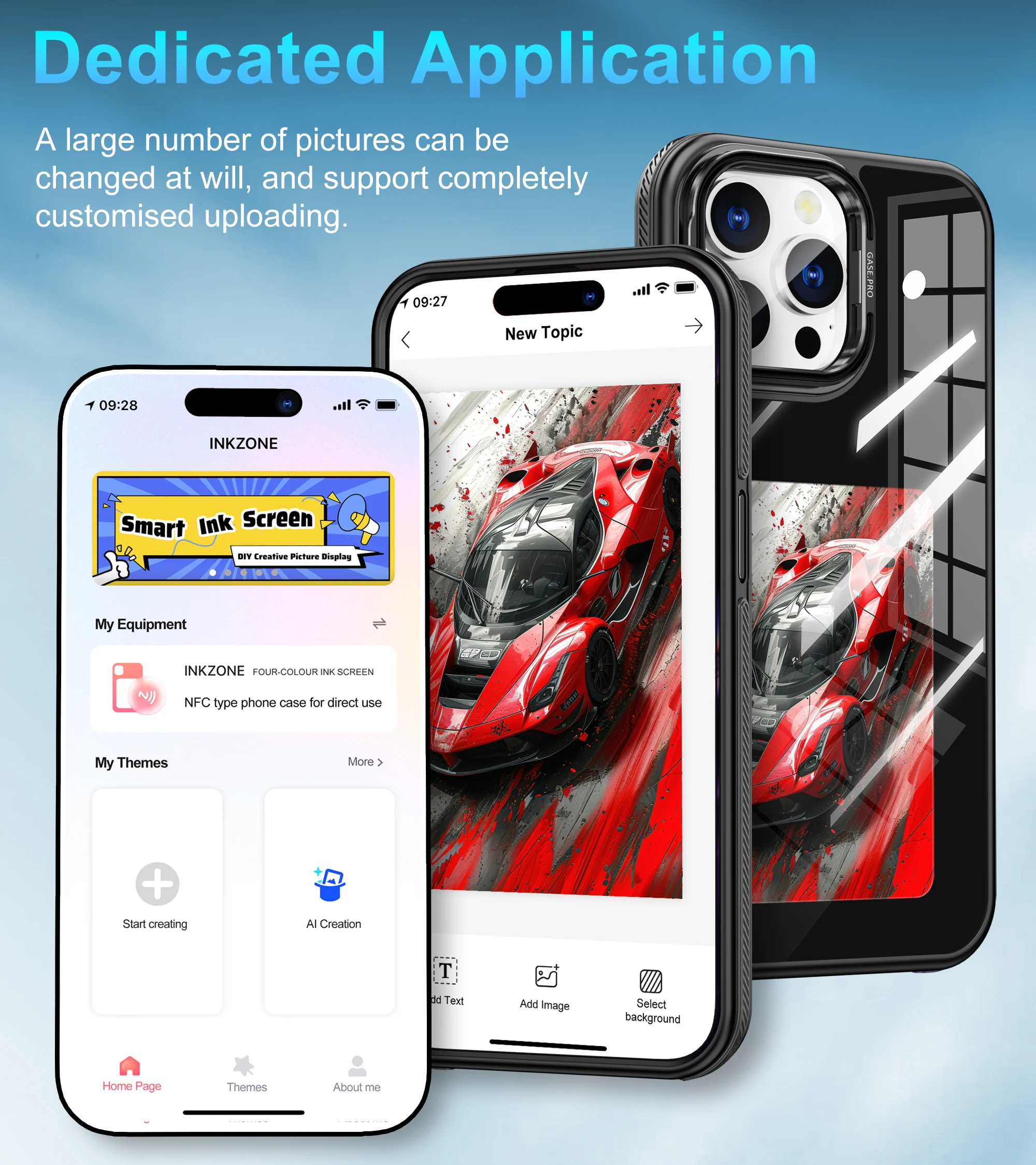 Smart Ink Screen Phone Case for IPhone15 Pro E Ink Screen Display Case for iPhone 15 14 13 12