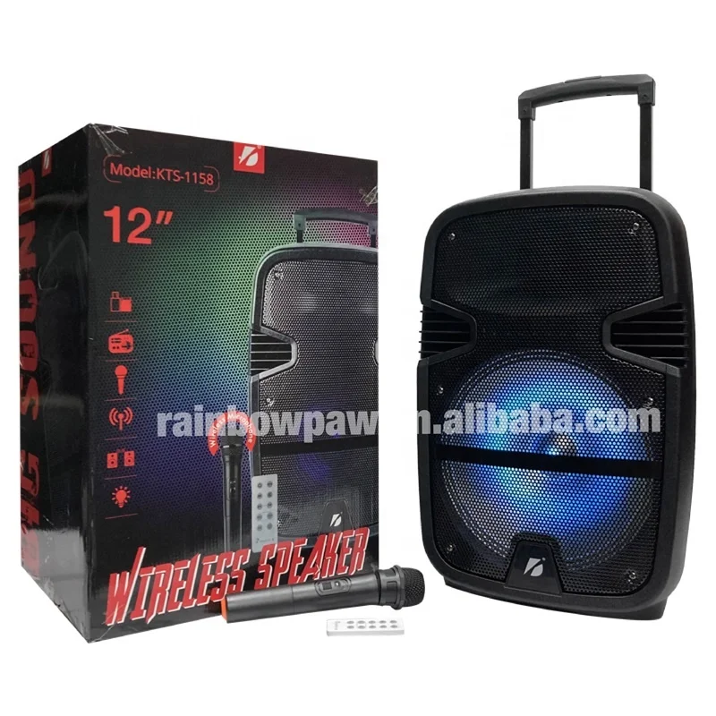 KTS 12 Inch Woofer Trolley Speaker Perfect for Outdoor Parties