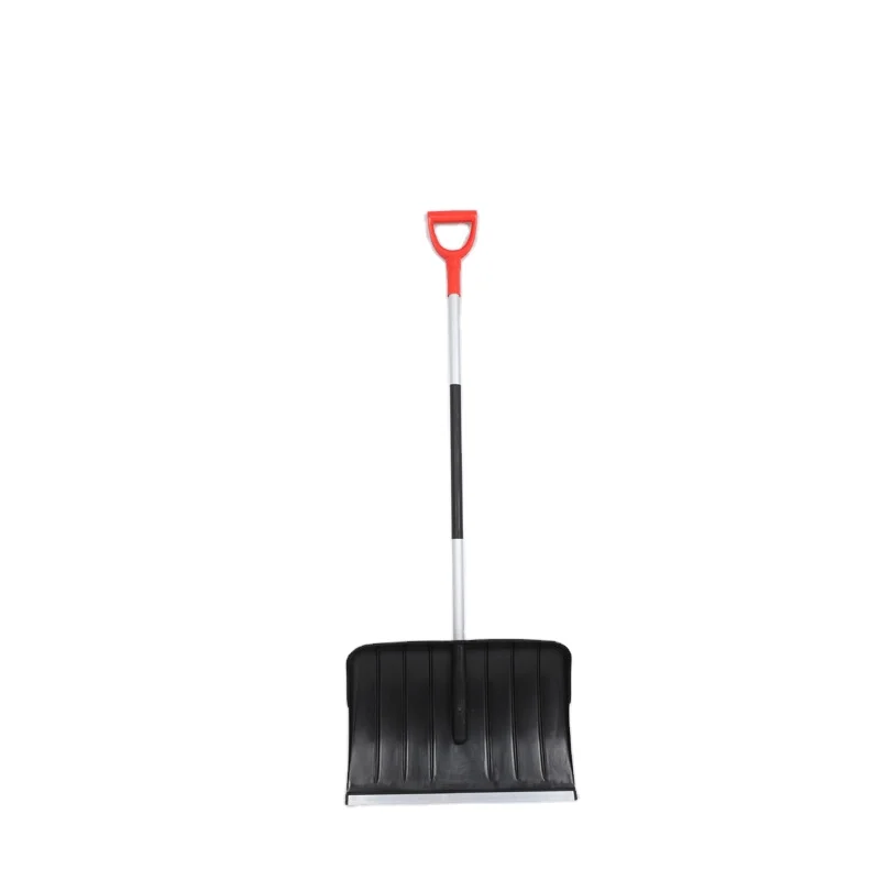 Industrial-grade Plastic Snow Removal Shovel with 140cm Aluminum Handle and Wide Shovel Head - a Fast Snow Removal Tool