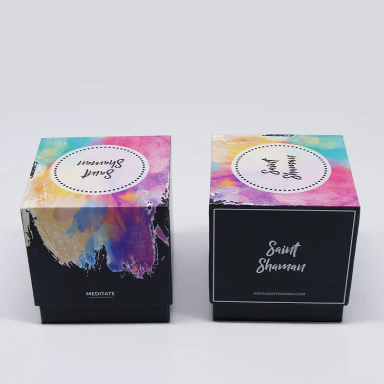 Wholesale Personalised Custom Rigid Paper Luxury Scented Tealight Candle Box Packaging T 