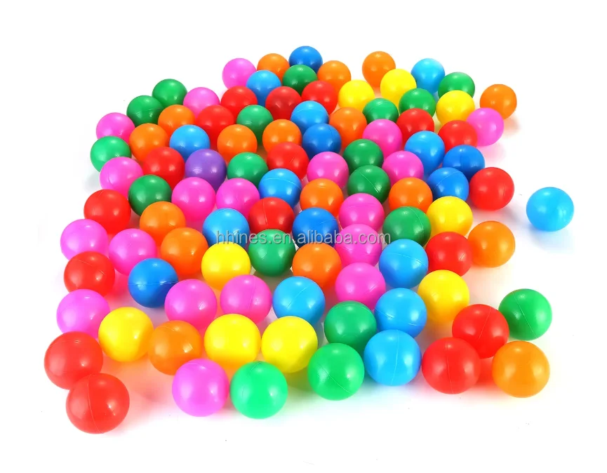 Bpa Free Crush Proof Plastic 6 Colors Elastic Ocean Ball Kids Pit Balls