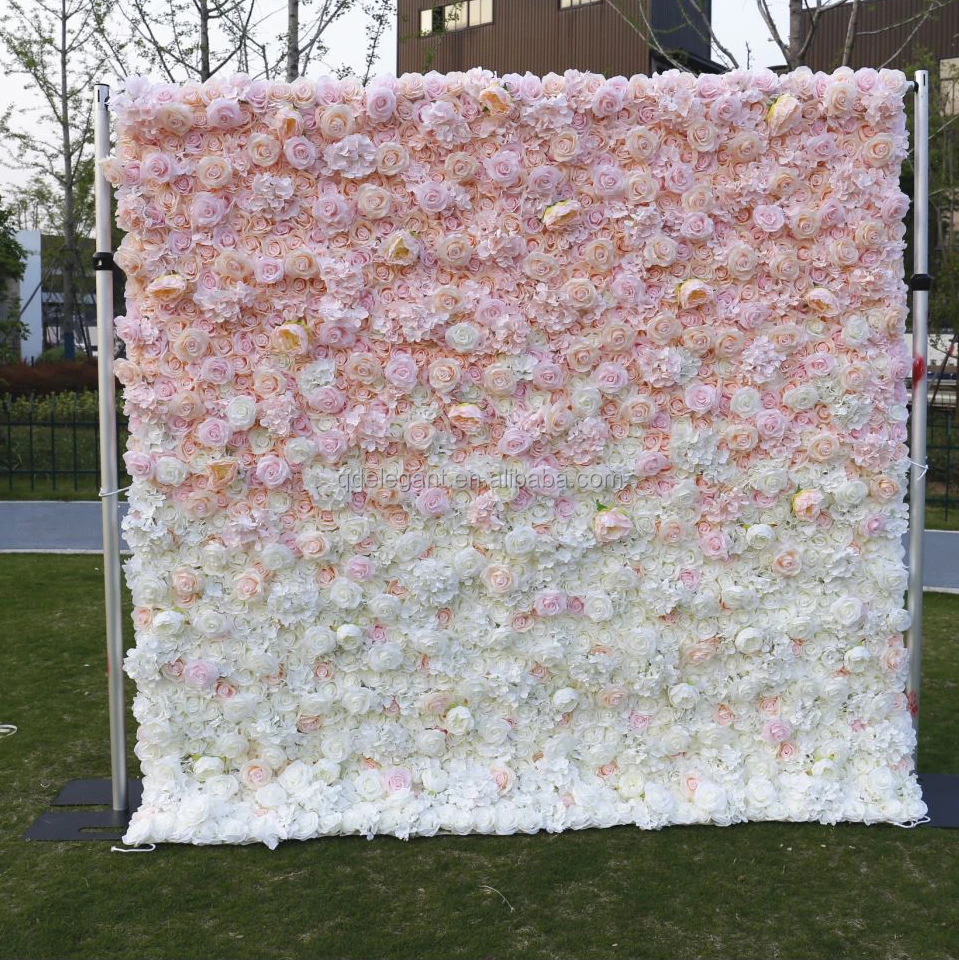 Egs236 8ftx8ft Silk Floral Backdrop Wall Wedding Decor Artificial Roll