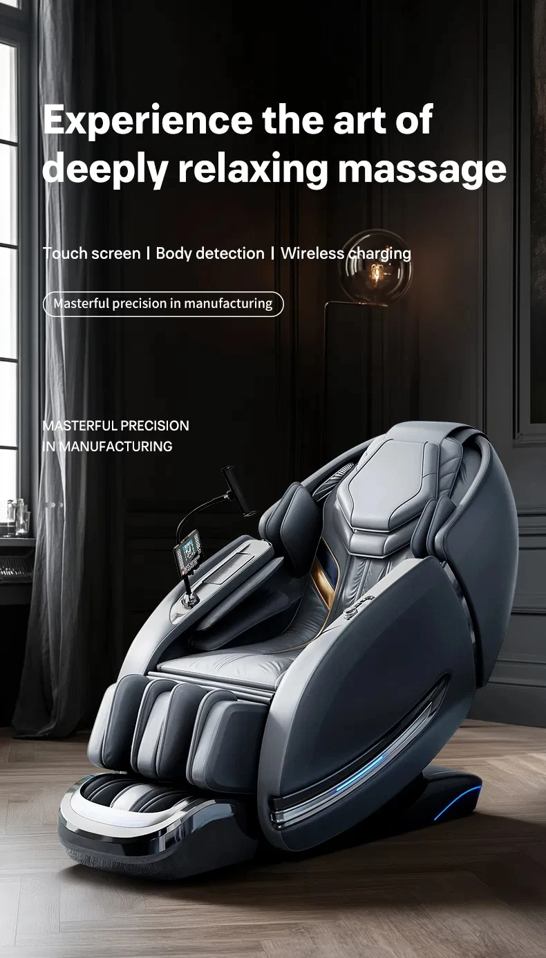 product 2026 new arrival leather electric sl track full body and hands massage chair full body for home use-0