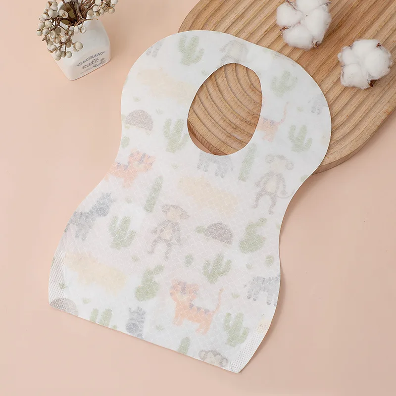 Non Woven Fabric Baby Disposable Paper Bibs details