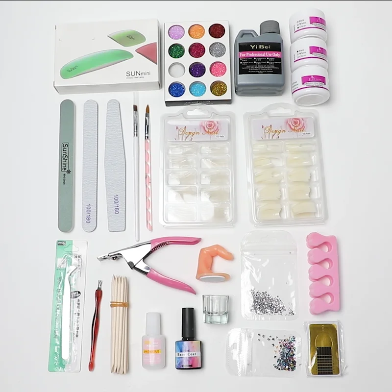 Wholesale Acrylic Powder Nail Kit Professional Full Set Nail Supplies 3 In 1 15g 56g Polymer