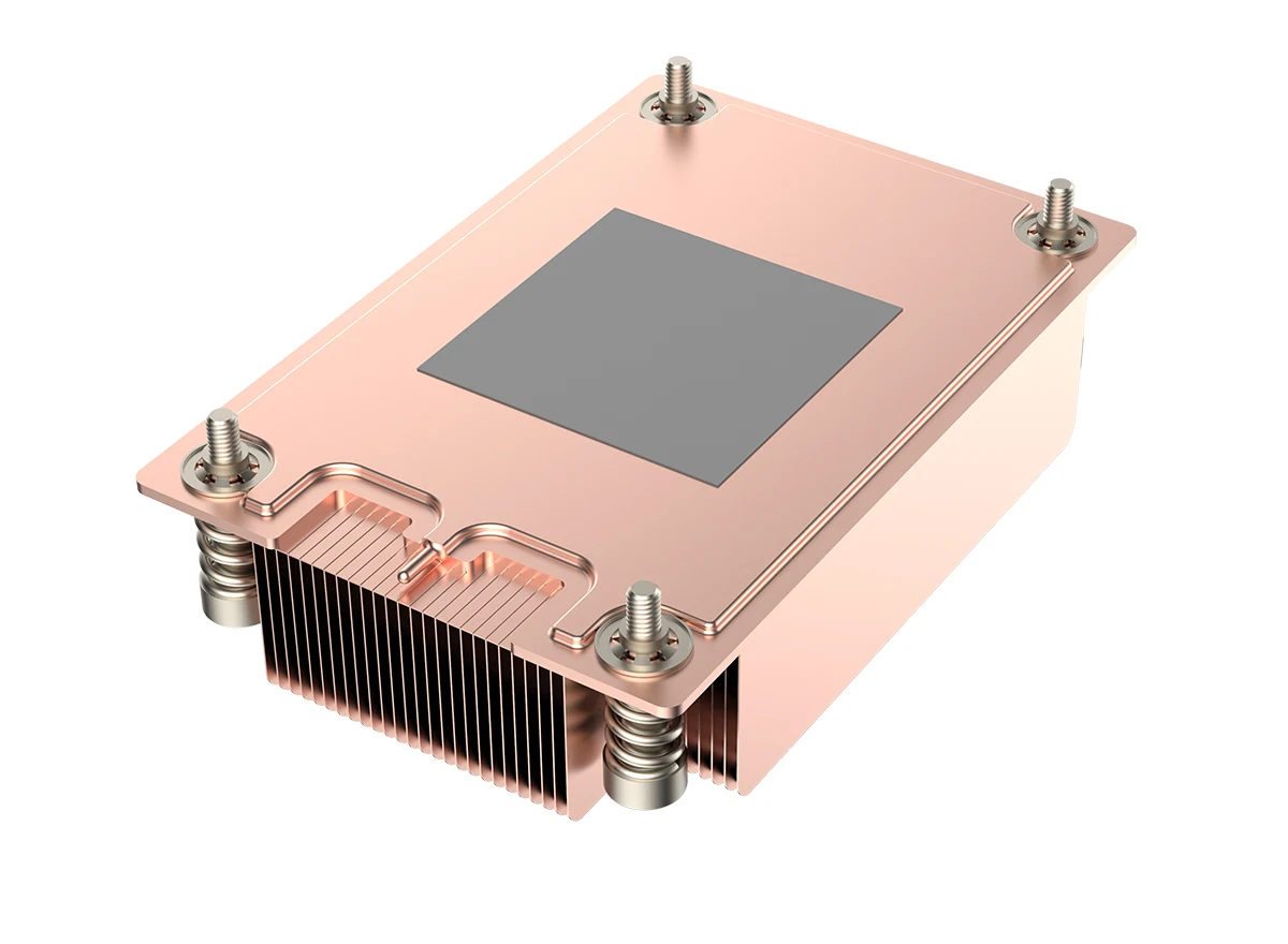 Vapor Chamber Copper Cpu Heat Sink for AM5 7000 Series Slim 1U Server Processor VC Cooling Zipper Fin Fanless Passive Cpu Cooler