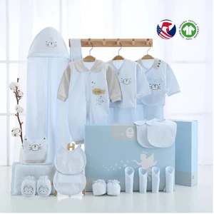 Custom Gots Cotton Price Can Be Negotiated 18-23PCS Infant Onesie Baby Clothes Gift Set