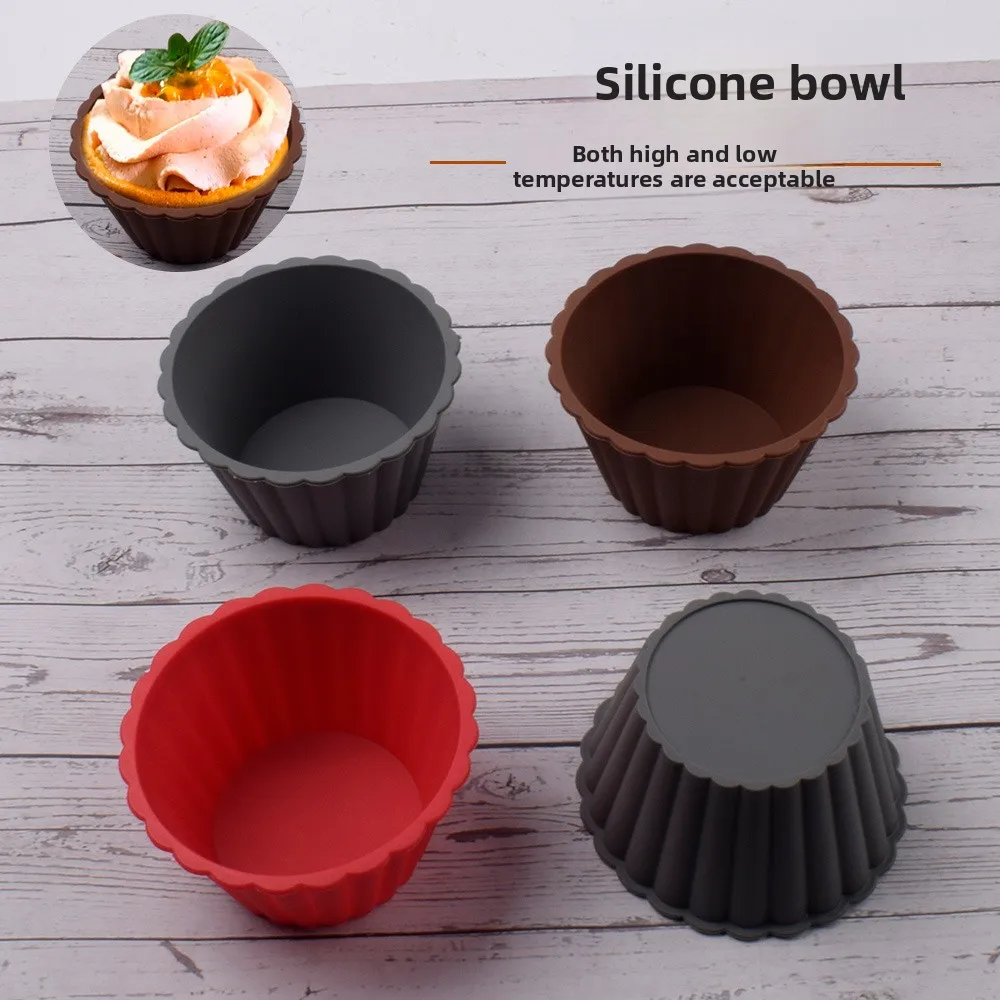 Portable Anti-Fall Silicone Snack Bowl High Temperature Resistant Cake Tools for Outdoor Children's Food Hot Melt Wax Mold manufacture