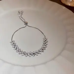 Women's Fashion Chain & Link Bracelets Gold Silver Plated Copper Alloy Rhinestone Bracelet Zircon Jewelry