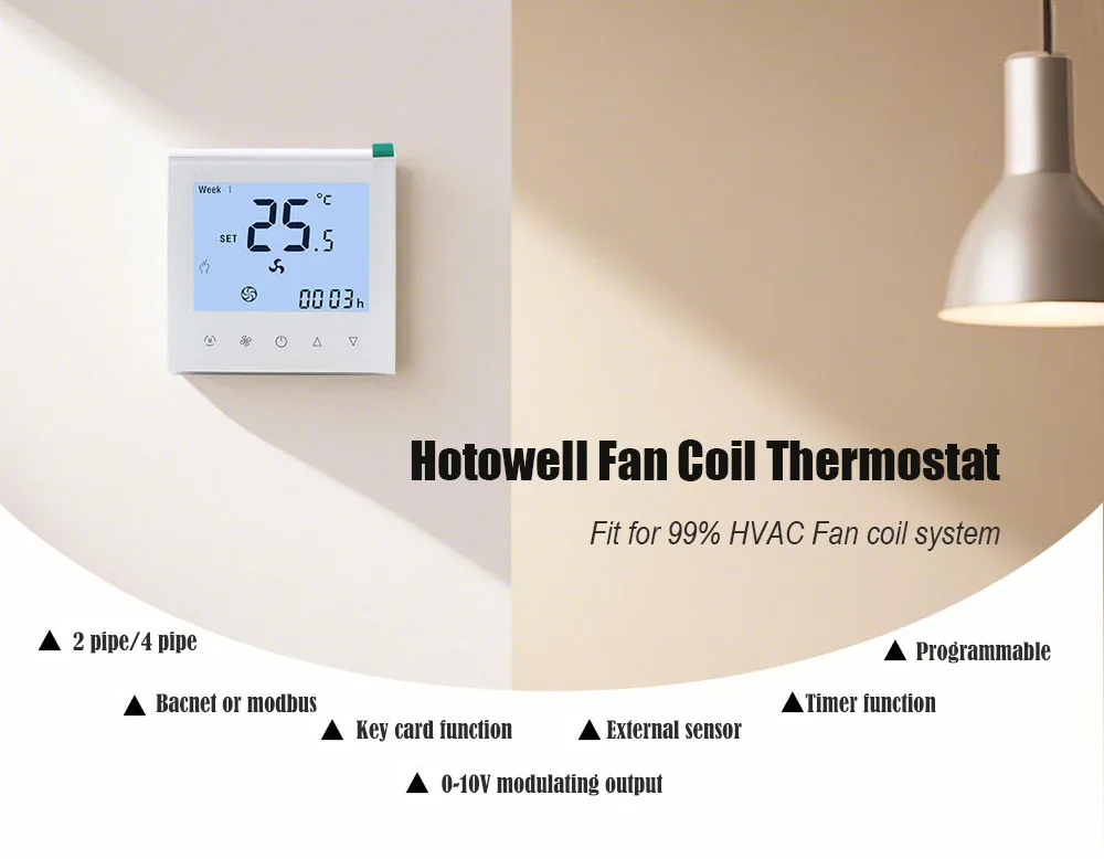 HVAC System Smart Room Temperature Controller Fan Coil Ac Thermostat ...
