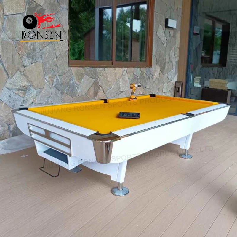 Новый выпуск Ronsen Billard заводской дешевый черный бильярдный стол со светодиодной подсветкой для продажи на Филиппинах