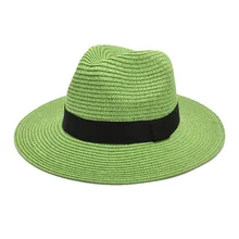 Wide Brim Straw Straw Beach Hats Summer Women Fedora Boater Hats For Men