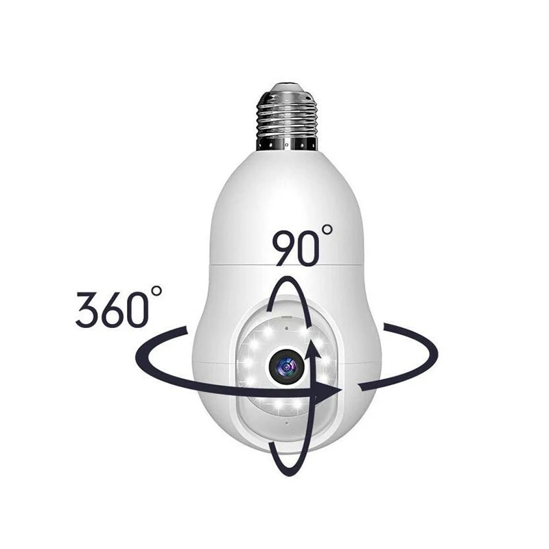 WIFI 360 Degree Home Security Ceiling Light Ip Camera Bulb Night Vision Ip Network Smart Hd Auto Mobile Tracking Bulb Camera