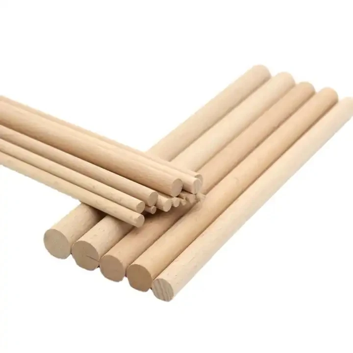 100cm Custom Solid Furniture Accessories Wooden Dowel Pins Round White ...