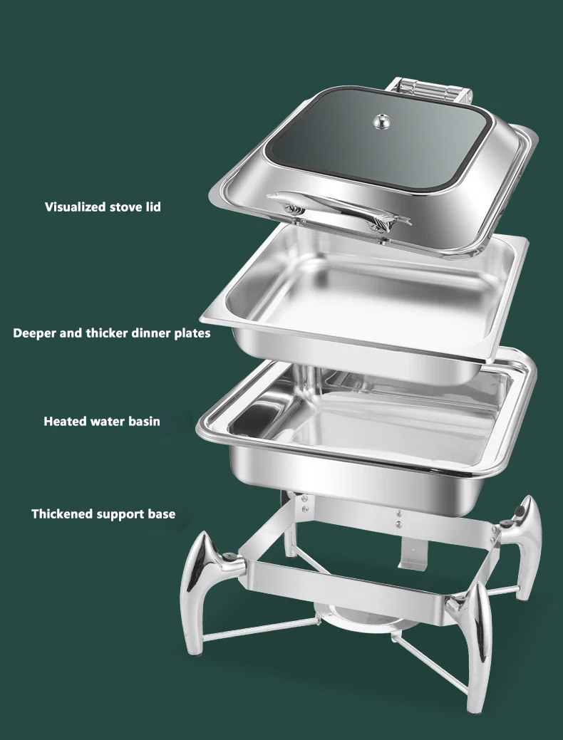 Other Hotel Supplies 6.5l Cheffing Stainless Steel Chef Dish Set Food