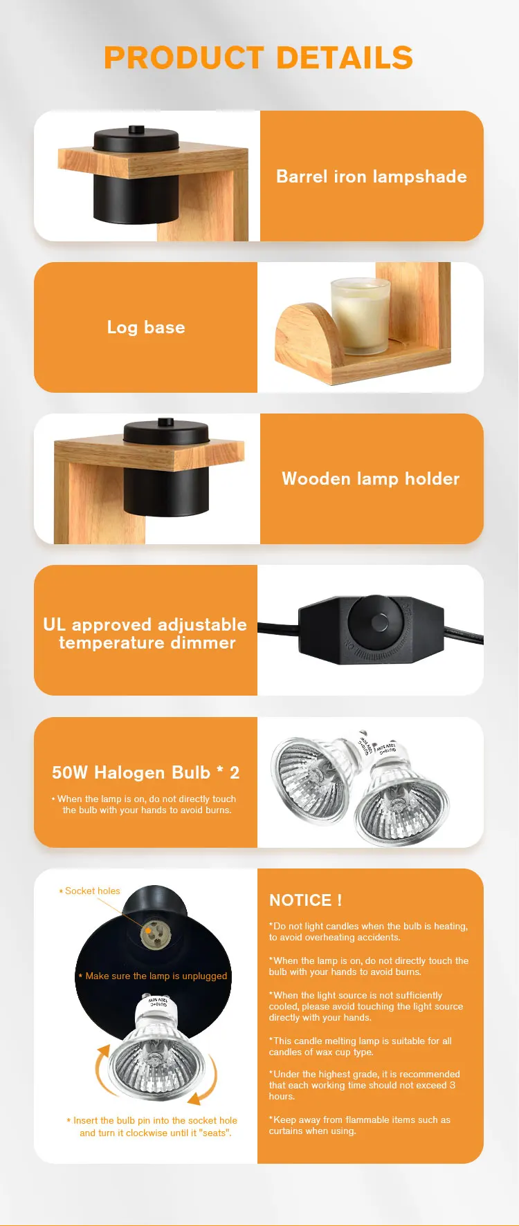 Factory Flameless Candle Melting Lamp Aromatherapy Scented Wax Home