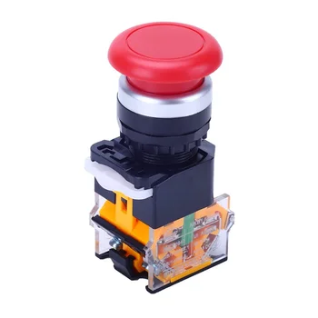 Worldwide Sale L38 Series LA38-11M Mushroom Cap Self Resetting Self Locking Button Switch for Automation Control