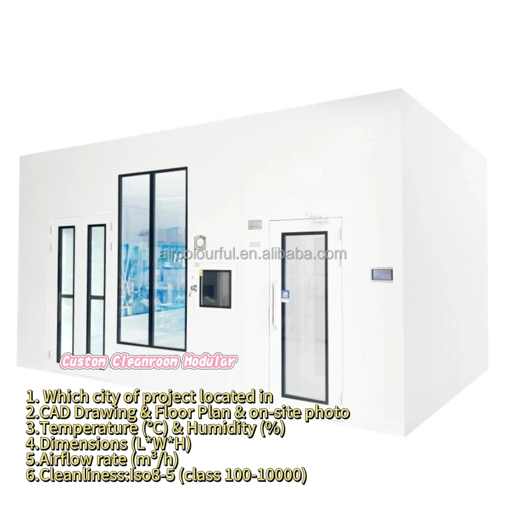 Free Design Easy to Install Durable GMP Standard Pharmacy Clean Room With MGO SIP Mechanism Rock Wool Sandwich Panel