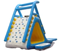 inflatable climbing wall with slide inflatable floating water slide cimb for water park