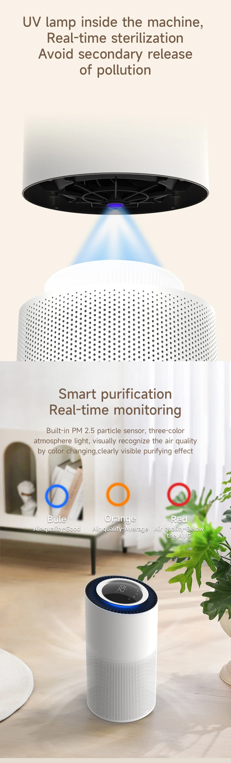 Air Purifier, CADR, 450m3/h, HEPA - detail 10