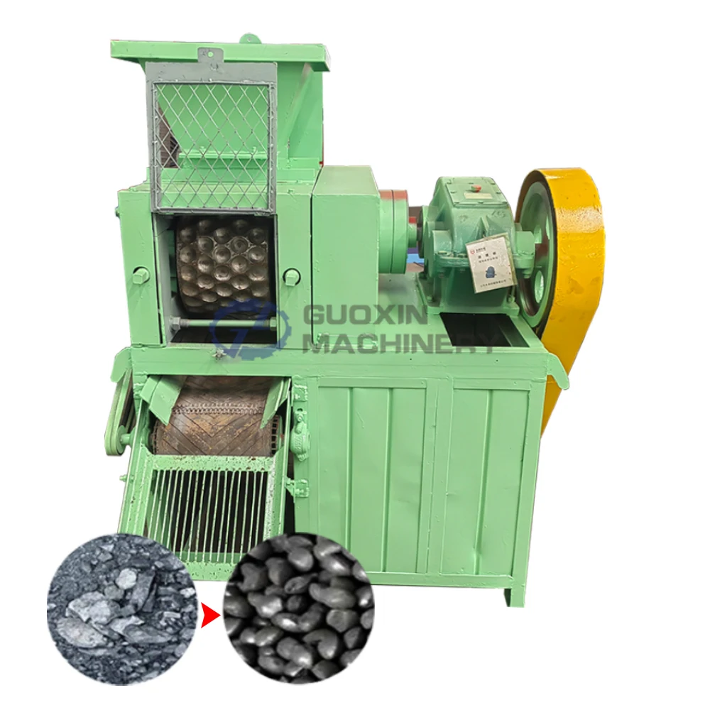 Large Capacity Ceramic Mineral Powder Iron Ore Fines Ball Press Machine Iron Slag Carbon Black Briquette Machine
