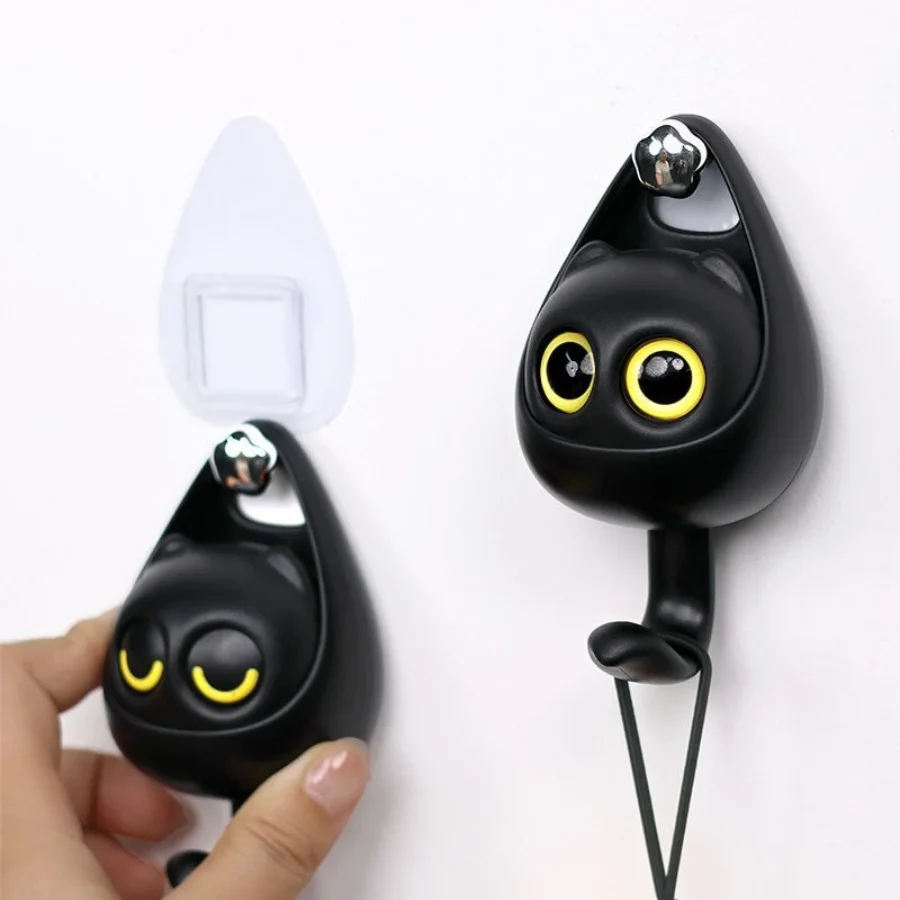 Creative Cartoon Hook Wall Self Adhesive Dormitory Bedroom Door Hanger Hook Key Umbrella Towel Rack Cute Pet Hook Bathroom Wall