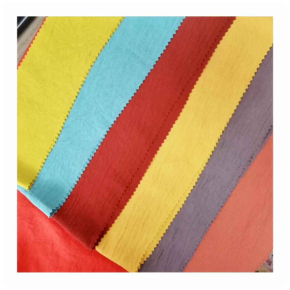 Wrinkle Fabrics Customize Color Plain Dyed 100% Polyester Woven Crinkle CEY Crepe for Clothing Women Free Sample Hebei China