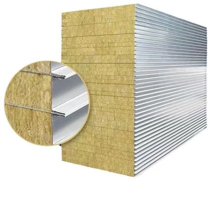SHARBON Eco-Friendly Rock Wool Sandwich Panel for Warehouse Insulation Fire Resistant Water Resistant Modern Design Customizable