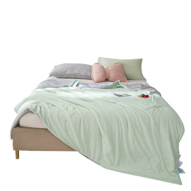 Cooling Blankets Smooth Air Condition Comforter Lightweight Summer Quilt with Double Side Cold & Cooling Fabric