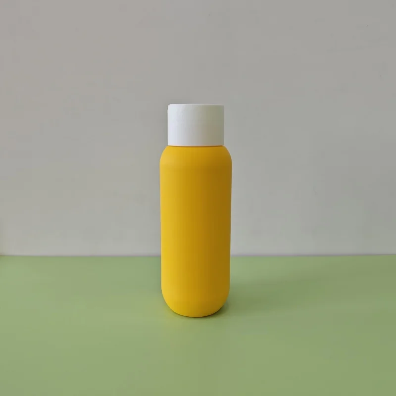 12oz HDPE Skin Care Cosmetics Packaging Plastic Squeeze Bottle With Disc Top Cap