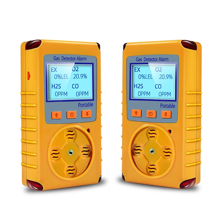 Portable 4 In 1 Multi Gas Detector Nh3 Co H2s Ex Gas Detection Alarms