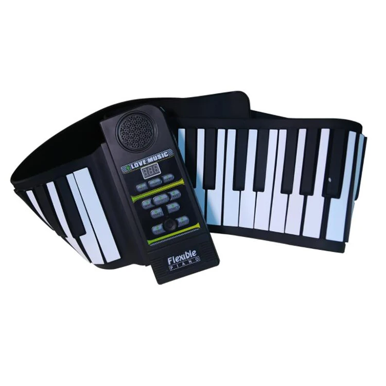 Высококачественный музыкальный портативный инструмент для начинающих силиконовый ручной рулон 88 клавиш клавиатура