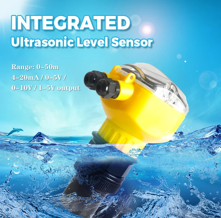 Holykell Non Contact Water Liquid Level Sensor Ultrasonic Level Meter For Water Treatment Buy 8872