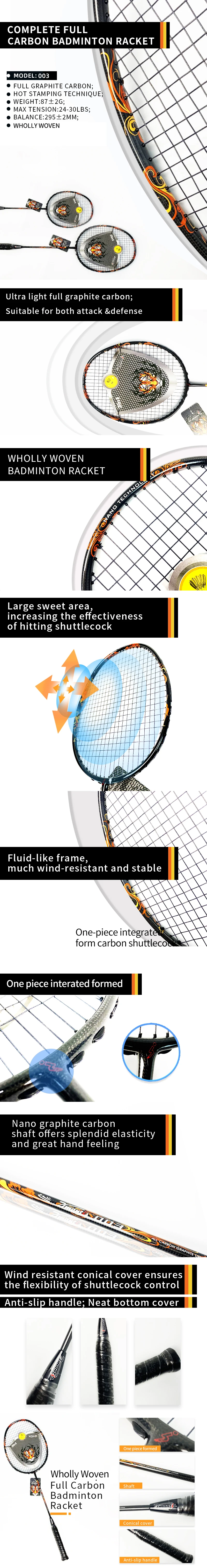 Custom made badminton racket 4u badminton racket custom for malaysia market factory