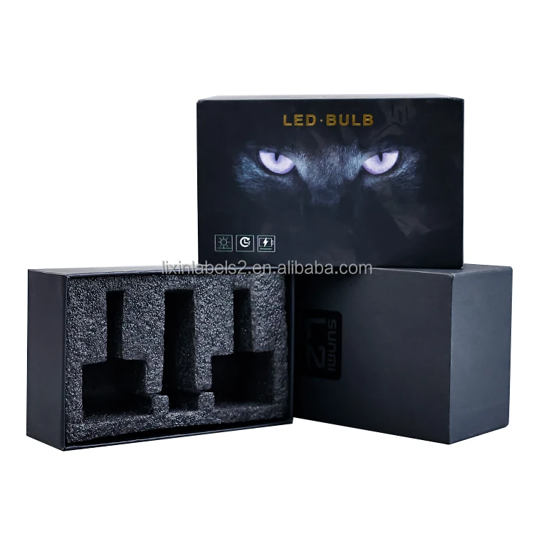 Luxury Logo Printed Matt Black Gift Box Custom Kraft Cardboard With Lid ...