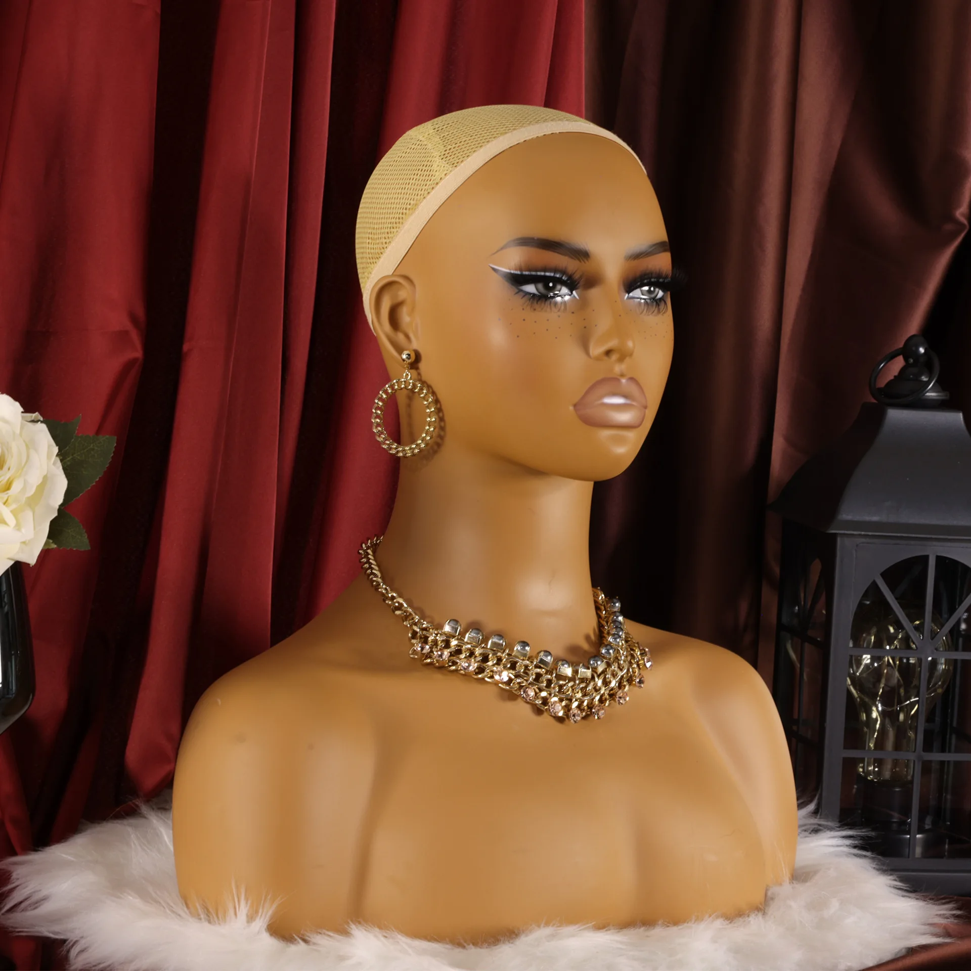 Africa America Female Mannequin Head For Wig Display Mannequin For Hats