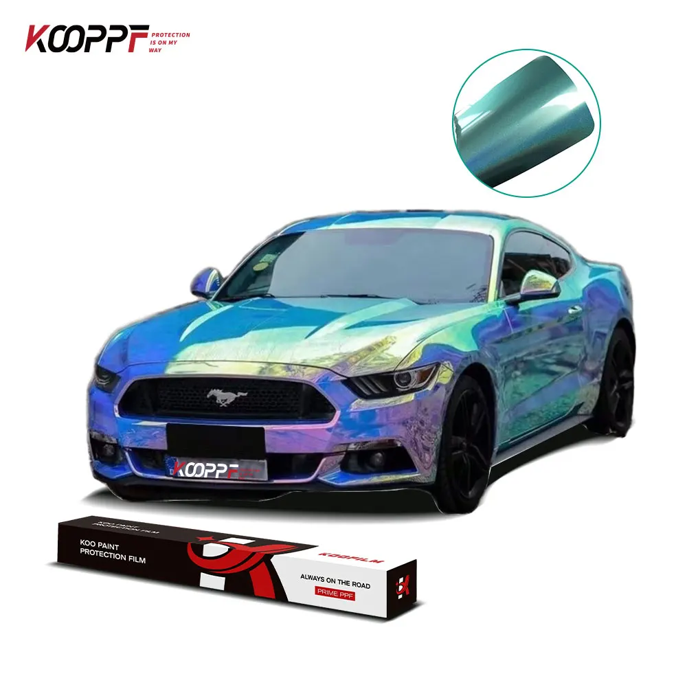 Rainbow Emerald Tiffany Color PPF 7.5MIL Car Wrap Vinyl One Full Roll 1.52x16m Pet Car Stickers