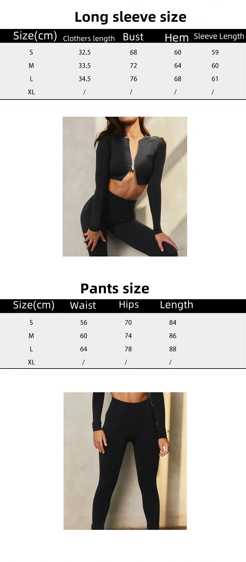 Women's Double Zipper Long Sleeve Yoga Wear High Waist Hip Lift Pants Two-piece Seamless Sports High Stretch Yoga Fitness Suit supplier