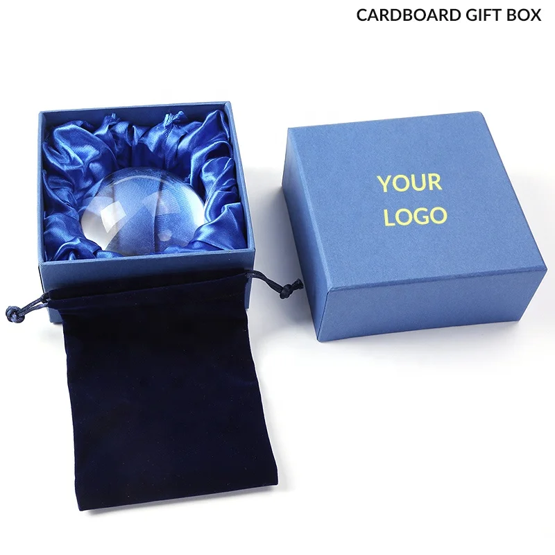 Crystal Glass Dome Magnifier Paperweight Glide Magnifying Sphere Lens