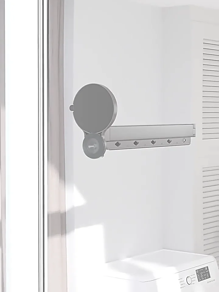 Retractable Clothes Drying Rack Suction Cup Clothing Hanger Organizer ...