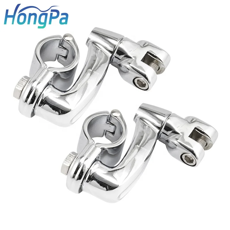 Motorcycle Highway Pegs Clamp Engine Guards Crash Bar Foot Pegs Footrest With Mount for Harley