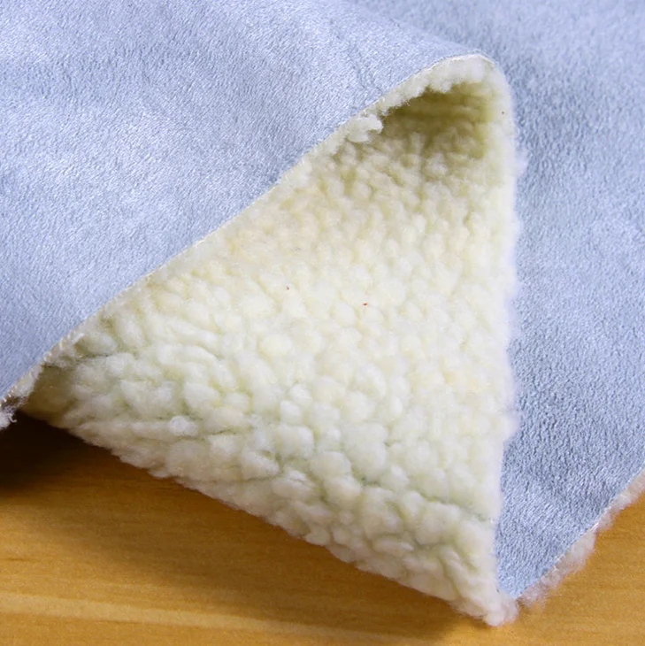 2022热销100涤纶sherpa微绒面革绒面革面料粘合抓绒冬季外套