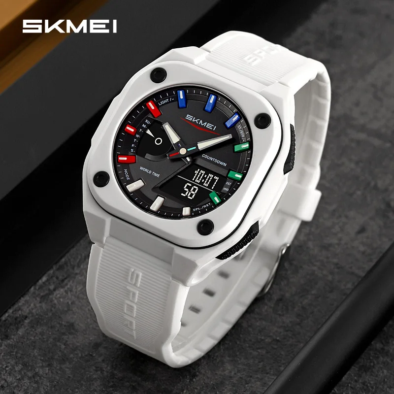 SKMEI 2328 Reloj de pulsera cronógrafo analógico-digital de lujo