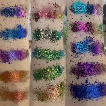 Factory price cameleon chameleon eyeshadow mica glitter flake pigment for eyeshadow face makeup nail art paint epoxy resin