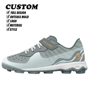 Kids Baseball Cleats with Ankle Stabilizer Strap & Non-Marking Outsole for Indoor/Outdoor Use