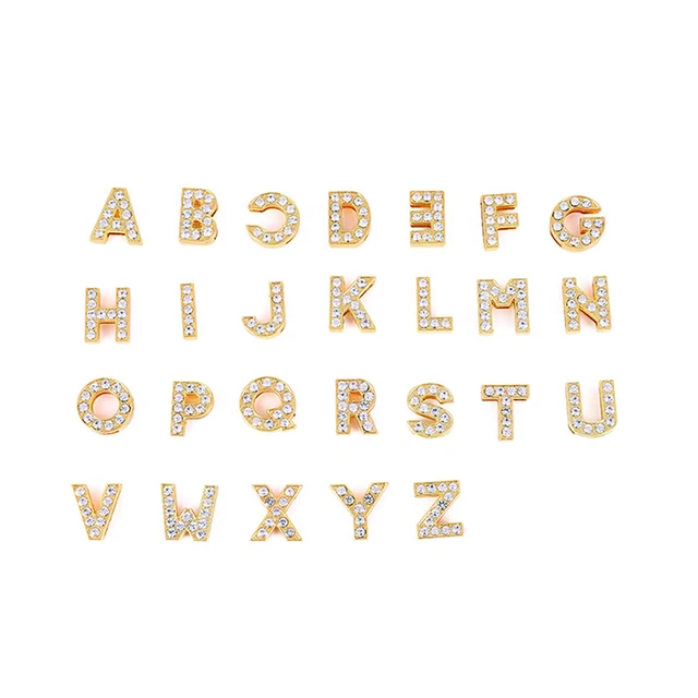 Amaz Best Seller Bling DIY Charms Letters Bulk Supplies PU Pet Dog Collar With 10 mm Golden Letters