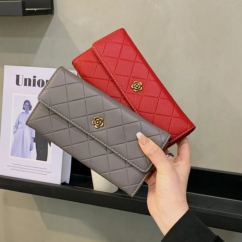 Designer Quality Long Wallet Ladies Card and Cash Holder Wallets Zipper  Coin Purse Money Clip Wallet for Females