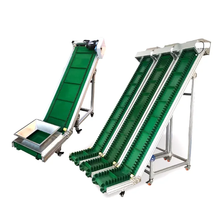 Assembly Line Material Climbing Inclined Conveyor Belt Hopper Production Line Grain Conveyor