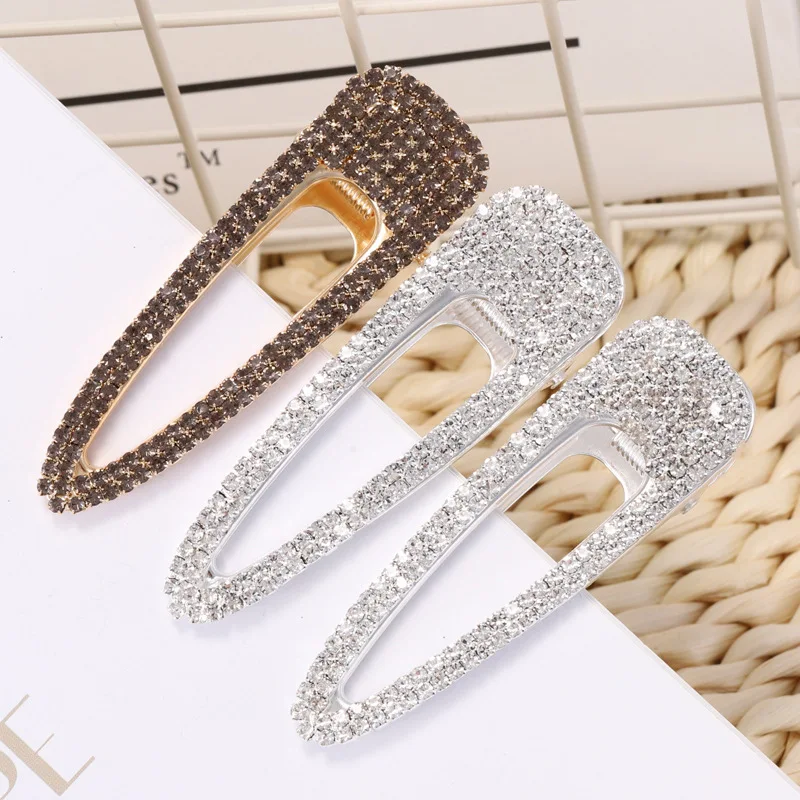 Fashion Crystal Rhinestone Pearl Hair Accessories Barrette Clip Hairpin Jewelry